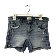 Kensie Jeans Vintage Luxe The Short 8/29 Denim Blue Distressed Summer Spring