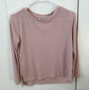 light pink knit sweater