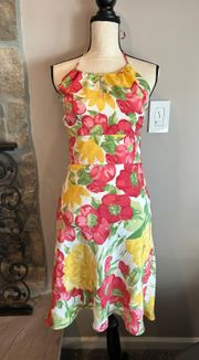 Ann Taylor  Floral Halter Dress