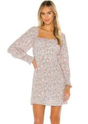 NWT Faithfull the Brand Ira Mini Dress in Juliette Floral Blue