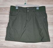 Title Nine Olive Green Wish Outdoor Skirt w/ Built in Shorts Women’s 14