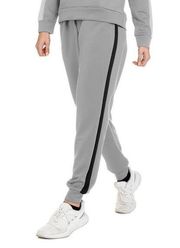 NWT Bodyglove Grey Side Stripe Straight Leg Casual Joggers Size Large Pants Gray