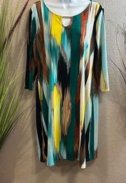 Dana Buchman painted on short dress size large