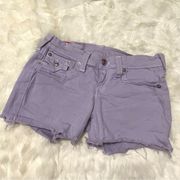 True Religion Keira Purple Cutoff Shorts