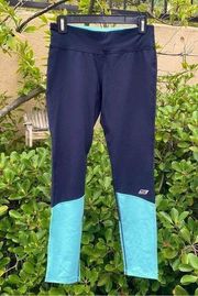 Skechers Performance Go Run Navy and Light Blue Leggings. Size Medium. EUC!