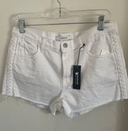 NWT  denim braided shorts size 27 $227