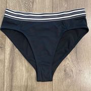 Athleta mid-rise high leg bikini bottom size extra small