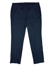 Chicos So Slimming 360 Size 2.5 US L 14 Juliet Ankle Pants Pinstripes Navy Blue