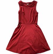 Merona Women Burgundy Red Casual Sleeveless Flattering Party Eveni Mini Dress XS