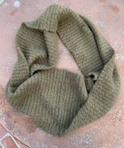 Britt’s knits green fuzzy infinity scarf 