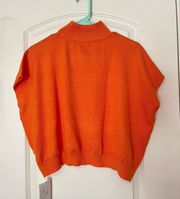 Orange Mock Neck Top