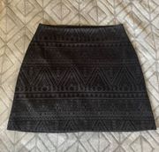 Black Tribal Print Skirt