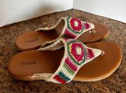 The Sak Shana Crocheted thong multicolored sandal size 7