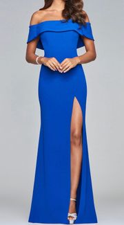 Fabian a Blue Off The Shoulder Prom Dress