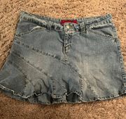 Vintage Y2K  flared denim mini skirt sz 13