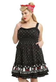 Hot Topic Disney’s Queen Of Hearts Fit & Flare Pin Up Dress Size XS