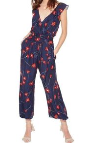 PARKER Elara Sleeveless Poppy Print Jumpsuit