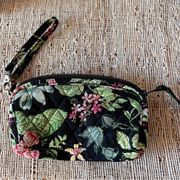 Vera Bradley green and black clutch