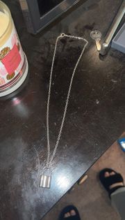 Urban Outfitters Silver Lock Necklace