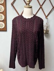 Ryder Knit Cable Jumper Sweater Large