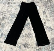 Reformation Wes Velvet Black Wide Leg Pants Trousers Size 4