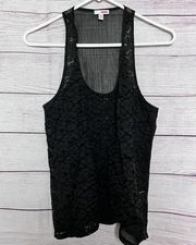 BONGO Womens Sleeveless  Black Blouse Sz L