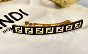 Black & Gold Logo Hair Barrette