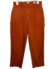 Gap Orange Carpenter Cropped Jeans Size 8