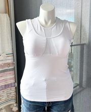 Lucky In Love Architect Bralette White Tank Top Women’s Size Medium