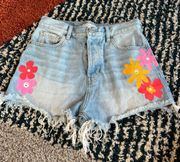 Floral Jean Shorts