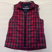 Lands’ End Plaid Puffer Vest