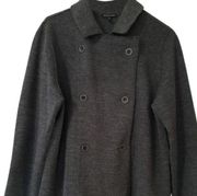 Eileen Fisher Heather Grey Merino Short Peacoat XS