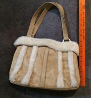 NWOT Faux fur purse