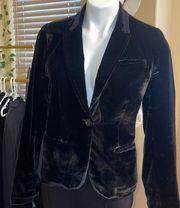 Lucky brand velvet blazer size s color black