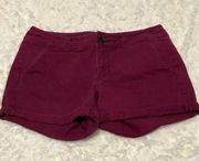 American Eagle  Maroon Midi Shorts Size 2