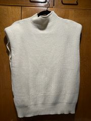 Cream Knit Sleeveless Sweater