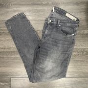 Rag & Bone Womens Dre Low Rise Slim Boyfriend Grey Jeans Pants Size 26