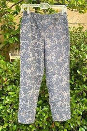 Piazza Sempione Grey/Charcoal Floral Audrey Pant- Size 4 (40) - NWT Retail $580