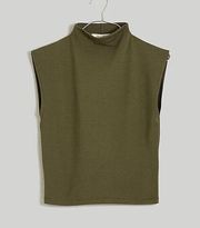 Madewell Top Womens XXS Green Funnelneck Cropped Muscle Tee 2XS Cotton NO378