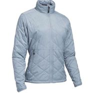 EMS Freescape Quilted Jacket Light Gray Zip Size XS