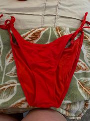 Red Tie Bathing Suit Bottoms 