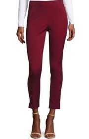 Theory Neoteric Skinny Cropped Pants (Burgundy) - 4