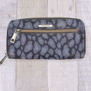 Travelon black & grey leopard print wallet