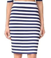 Susanna Monaco Revolve Sachi Blue& White Stripe Inkwell Skirt