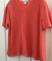 Drapers and Damon’s lined crocheted top large