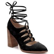New  Seychelles Condition Ghilles Black Suede Lace Up Booties 9