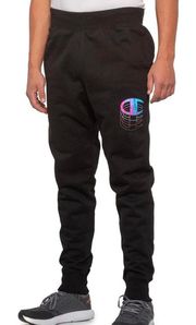 New  Black Reverse Weave Joggers s