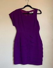 5/$25 Tibi Purple Asymmetrical Sheath Dress