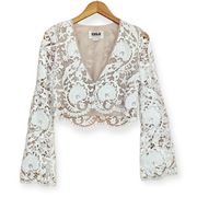 Stone Cold Fox Charlie Blouse White Lace Bolero Festival Size 1 XS Small