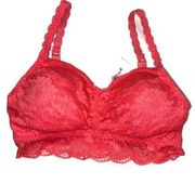 NWT Cosabella Evereve Always Say Ever Padded Lace Bralette in Coral SMALL